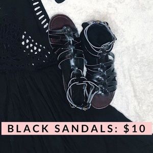 Black Strapy Sandals
